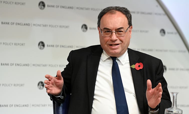 Andrew Bailey answering a question